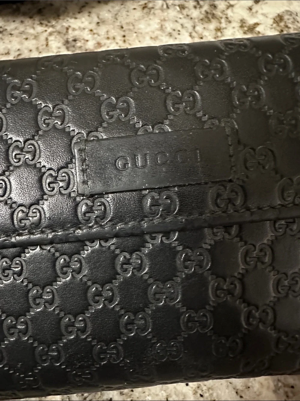 Gucci Black Embossed GG Leather Wallet. PREOWNED. - Picture 8 of 15